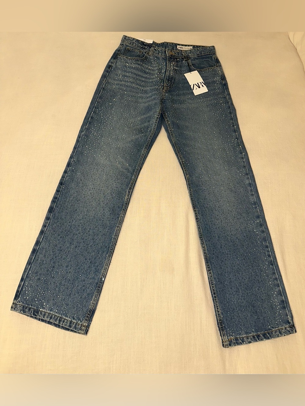 Zara Women Embellished Mid-Rise Jeans